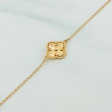 Pulso Modulable Aro Seguido Trebol 1.8 g / 18.4 cm - 21 cm / 0.9 mm Oro Amarillo 18K