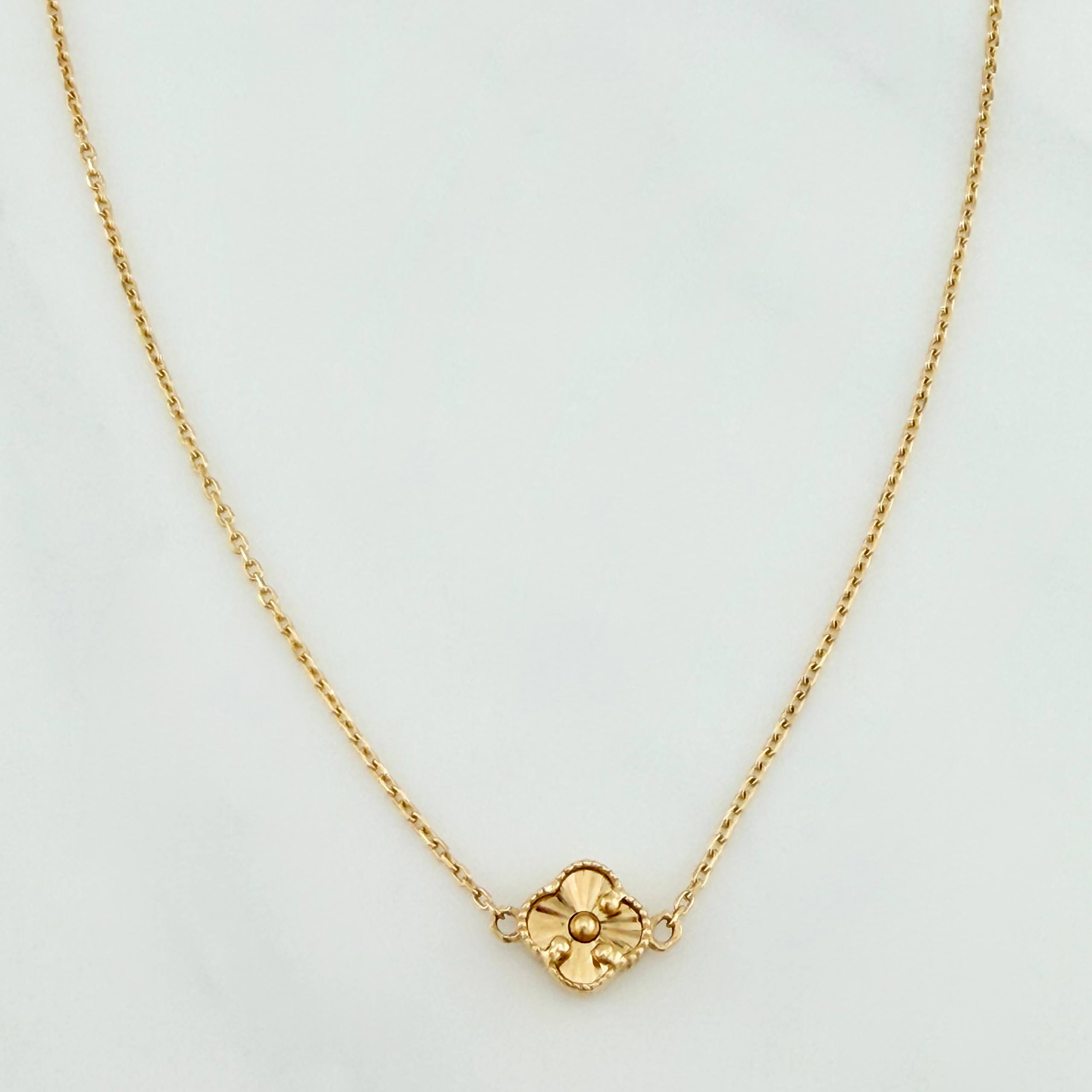 Pulso Modulable Aro Seguido Trebol 2.25 g / 18.3 cm - 21.3 cm / 1 mm Oro Amarillo 18K