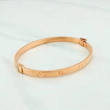 Pulso Aro Tornillo 5.4 g / 18.2 cm / 4 mm Oro Rosa 18K
