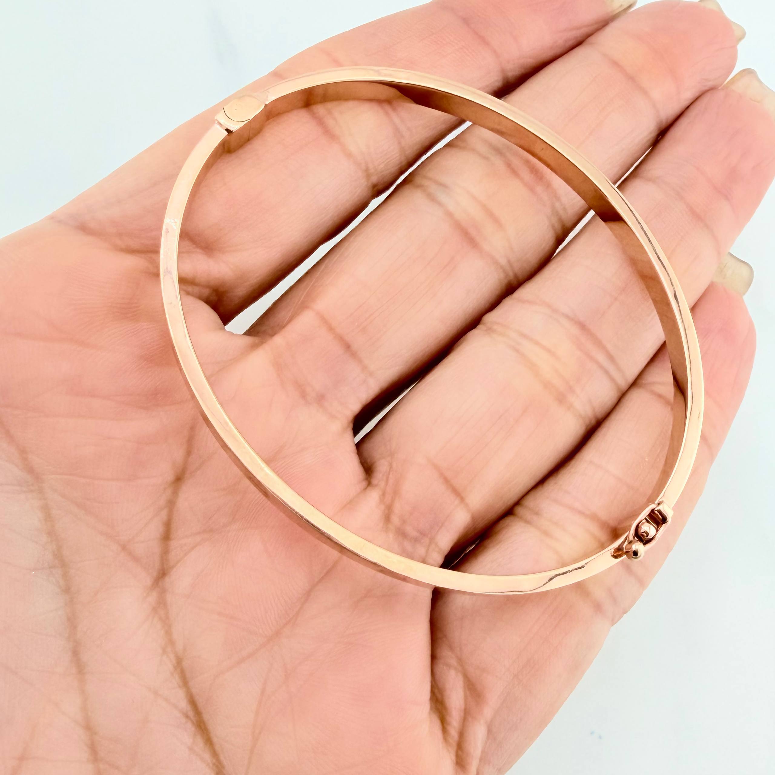 Pulso Aro Tornillo 5.4 g / 18.2 cm / 4 mm Oro Rosa 18K