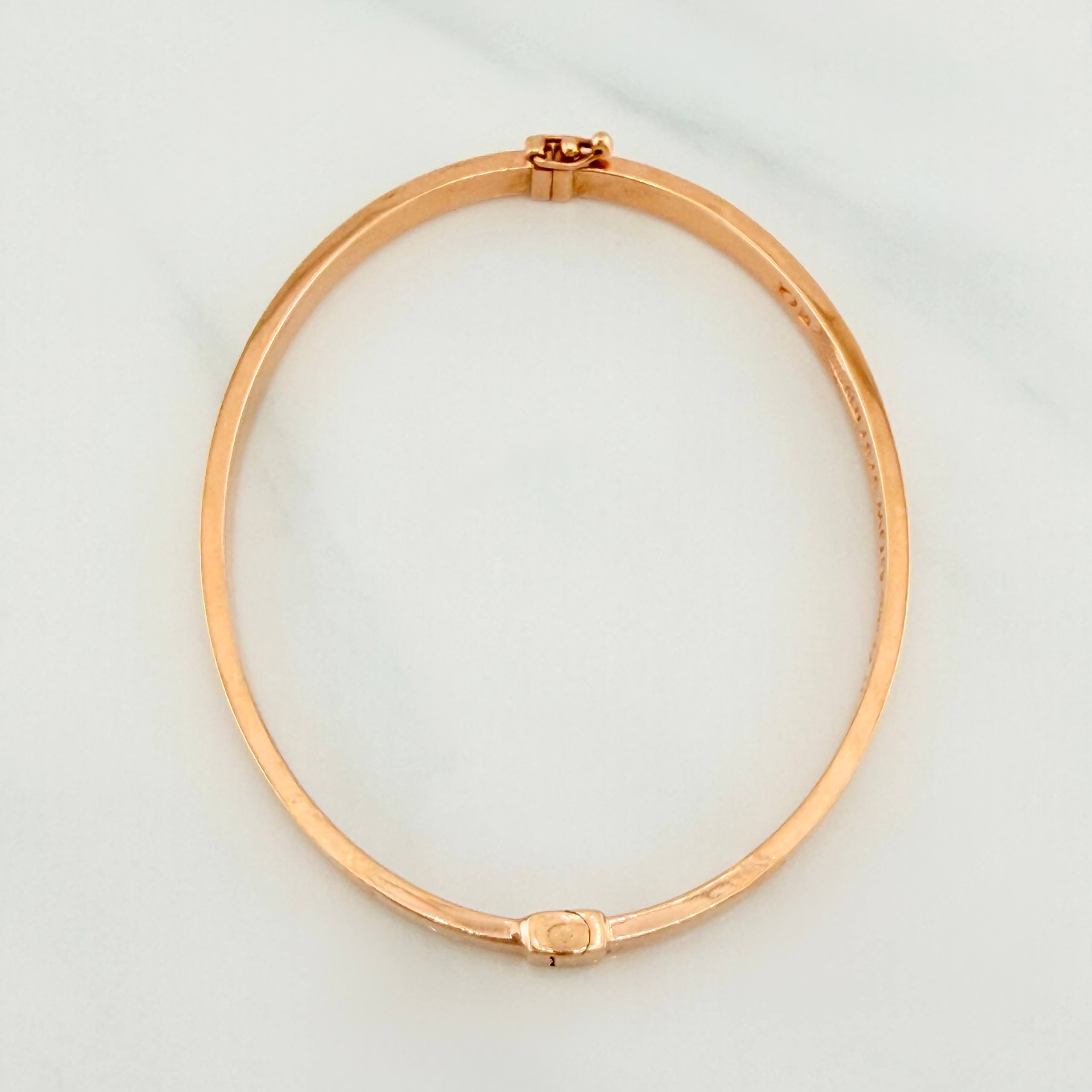 Pulso Aro Tornillo 5.4 g / 18.2 cm / 4 mm Oro Rosa 18K