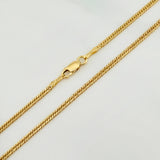 Cadena Cubana Reticulada 2.45 g / 50.5 cm / 1.9 mm 18K