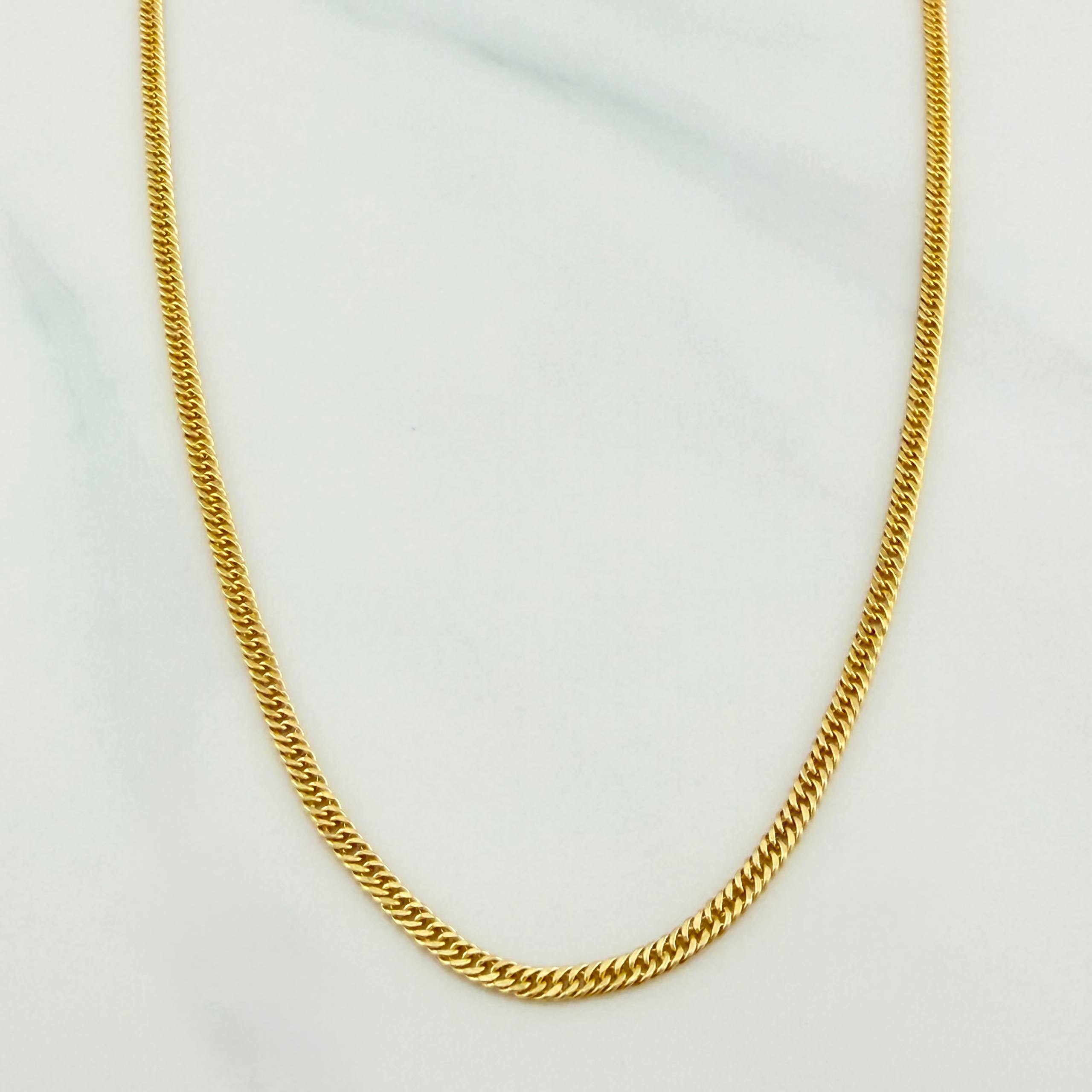 Cadena Cubana Reticulada 2.45 g / 50.5 cm / 1.9 mm 18K