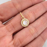 Dije Halo Circulo 1.7 g / 1.8 cm Oro Amarillo 18K