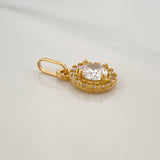Dije Halo Circulo 1.7 g / 1.8 cm Oro Amarillo 18K
