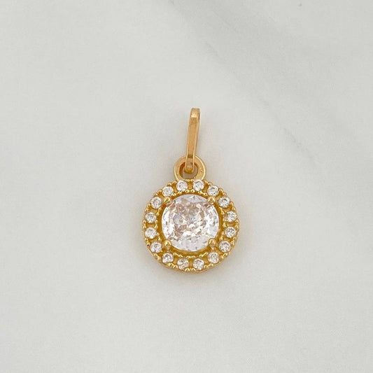 Dije Halo Circulo 1.7 g / 1.8 cm Oro Amarillo 18K