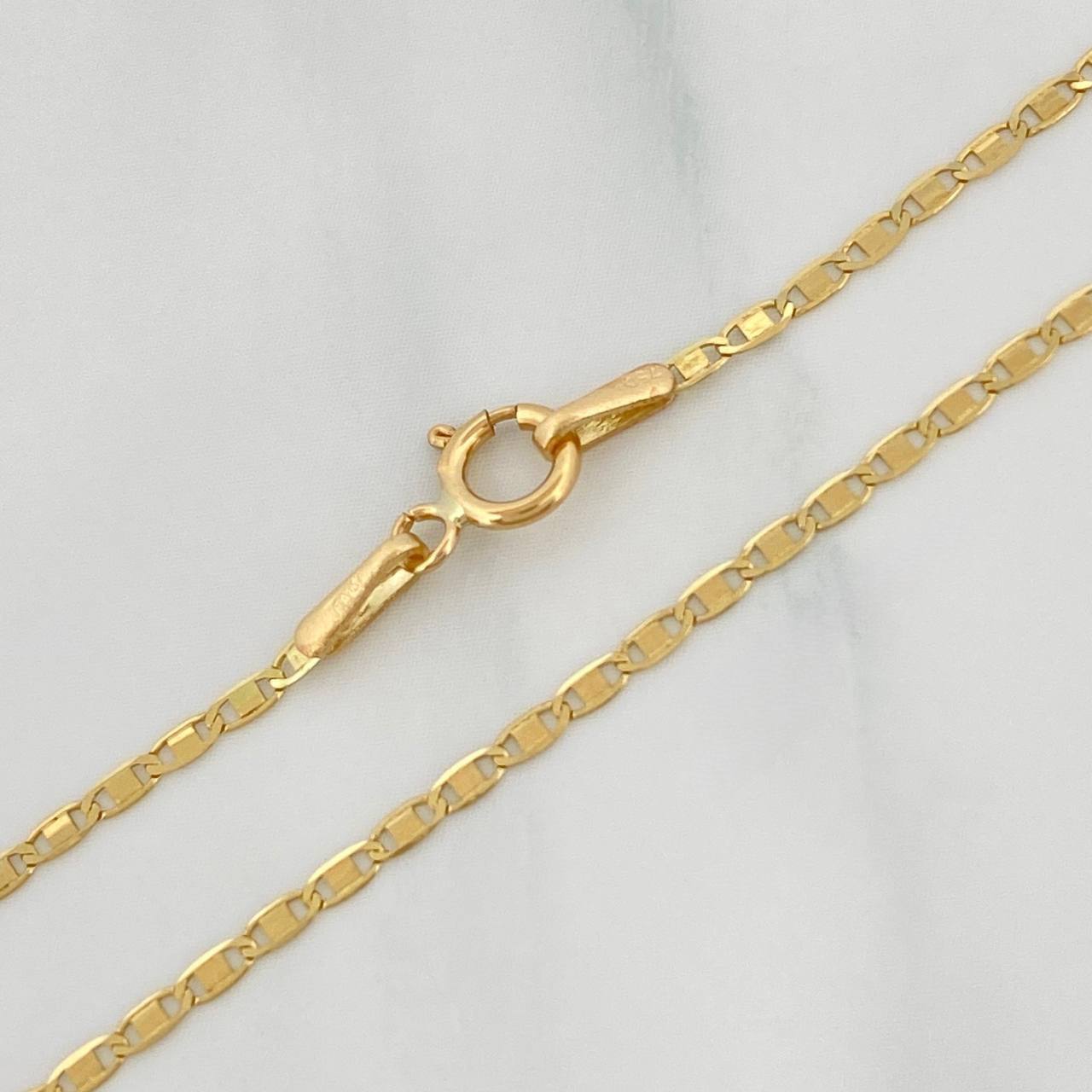 Cadena Escalera Plana 1.8 g / 50 cm / 1.2 mm Oro Amarillo 18K