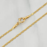 Cadena Escalera Plana 1.8 g / 50 cm / 1.2 mm Oro Amarillo 18K
