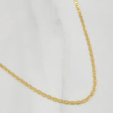 Cadena Escalera Plana 2.25g / 45.5cm / 2.4mm Oro Amarillo 18K