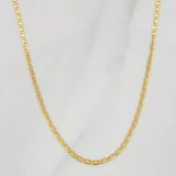 Cadena Escalera Plana 2.25g / 45.5cm / 2.4mm Oro Amarillo 18K