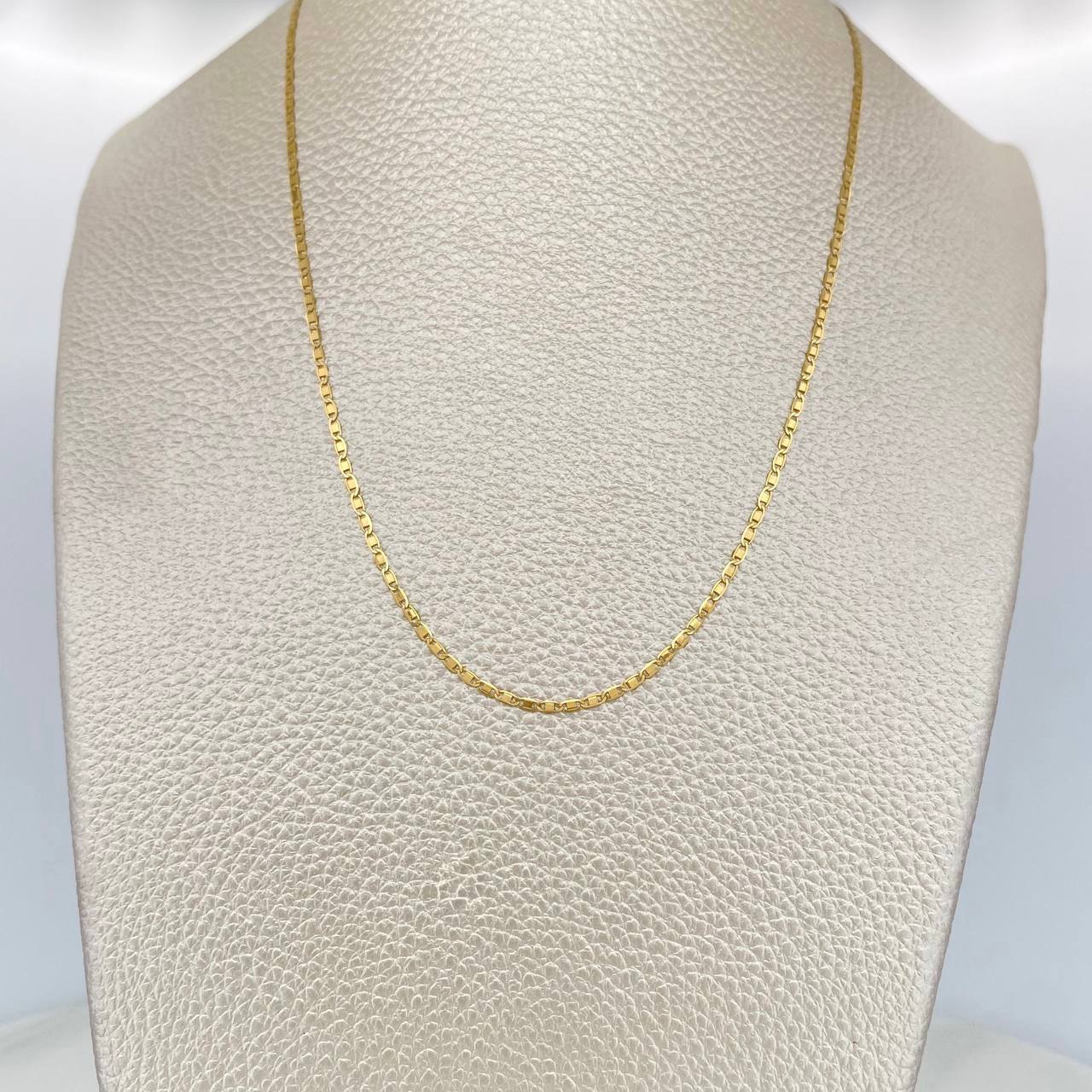 Cadena Escalera Plana 1.8 g / 50 cm / 1.2 mm Oro Amarillo 18K