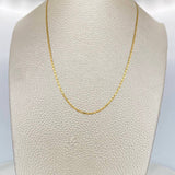 Cadena Escalera Plana 1.8 g / 50 cm / 1.2 mm Oro Amarillo 18K