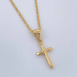 Set Cadena y Dije Lazo+Cruz 1.35gr / 40cm / 1.2mm Oro Amarillo 18K (Oferta) $