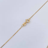 Set Cadena y Dije Veneciana+Virgen Milagrosa 1.5gr / 39.8cm / 0.43mm Oro Amarillo 18K (Oferta) $
