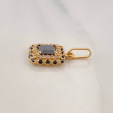 Dije Halo Cuadrado 2 g / 1.9 cm Oro Amarillo 18K