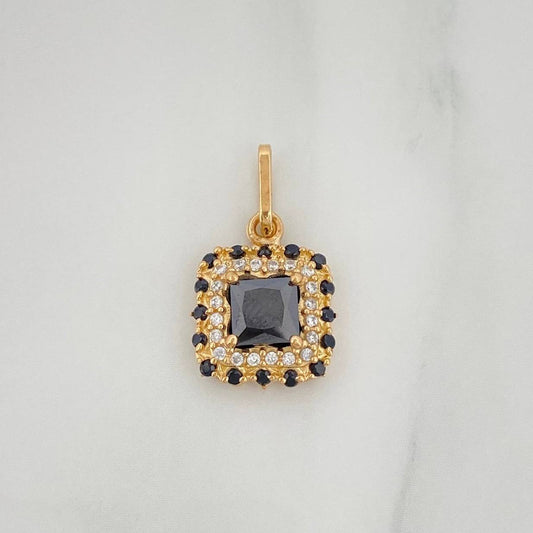 Dije Halo Cuadrado 2 g / 1.9 cm Oro Amarillo 18K