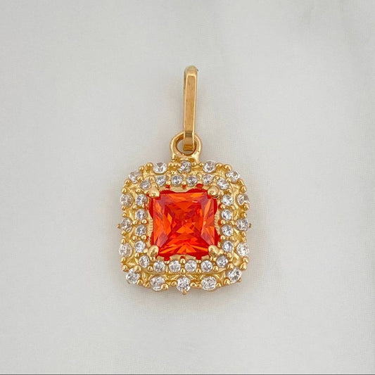 Dije Halo Cuadrado 2.05 g / 1.9 cm Oro Amarillo 18K