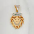Dije León 3.35 g / 3.4 cm Dos Oros Amarillo Blanco 18K