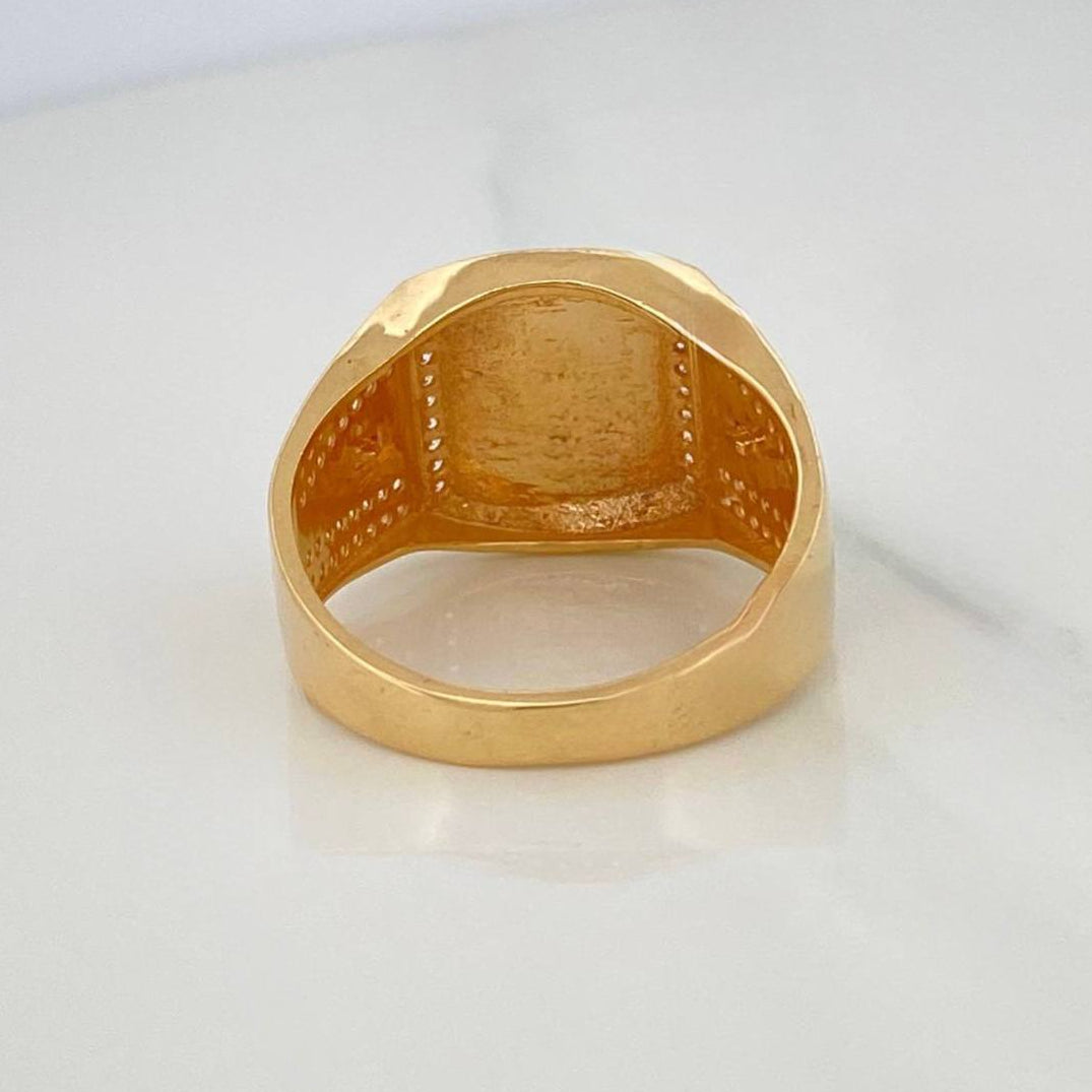 Anillo San Miguel Arcángel 8.25 g / T10 3/4 Tres Oros 18K