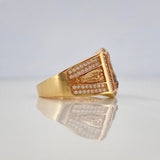 Anillo San Miguel Arcángel 8.25 g / T10 3/4 Tres Oros 18K