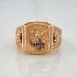 Anillo San Miguel Arcángel 8.25 g / T10 3/4 Tres Oros 18K