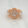 Anillo Correa Corona 7.3 g / T9 1/4 Dos Oros Blanco Rosa 18K