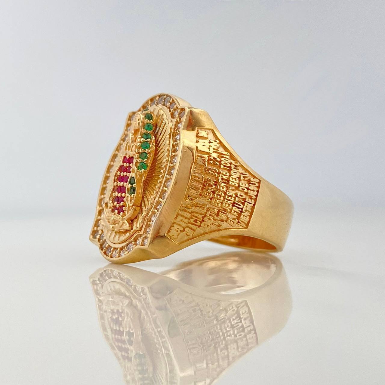 Anillo Virgen Guadalupe 11.25 g / T9 1/4 Oro Amarillo 18K