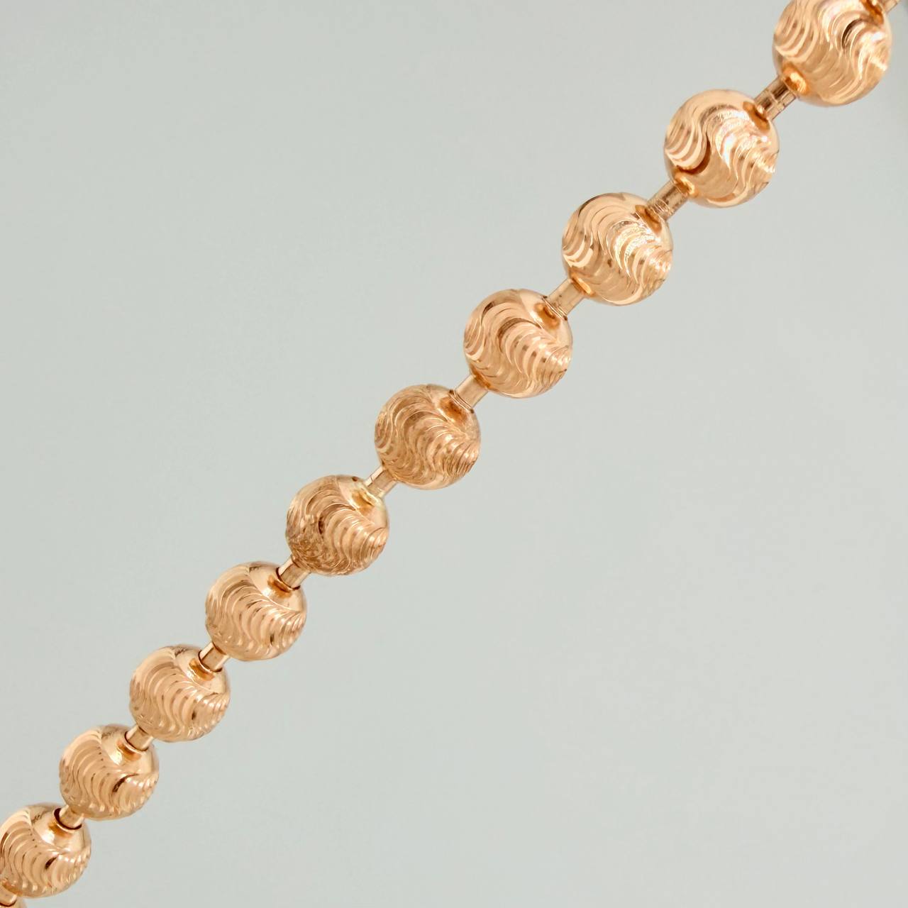 Cadena Militar Media Luna 25.6gr / 60.7cm / 5mm Oro Rosa Nac.Esp. 18K $