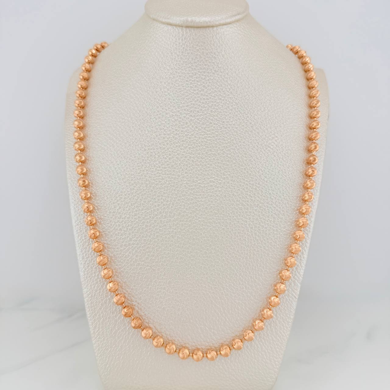 Cadena Militar Media Luna 25.6gr / 60.7cm / 5mm Oro Rosa Nac.Esp. 18K $