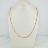 Cadena Ice 10.45gr / 55cm / 2.4mm Dos Oros Amarillo Blanco +4 18K $