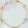 Pulso Espiga Bolas Emuladoras 2.5gr / 18cm / 3mm Diamantadas Cauchos Colores Oro Amarillo 18K