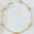 Pulso Espiga Militar 2.4gr / 18cm / 3mm-4mm Bolas Lisas - Diamantadas Oro Amarillo 18K