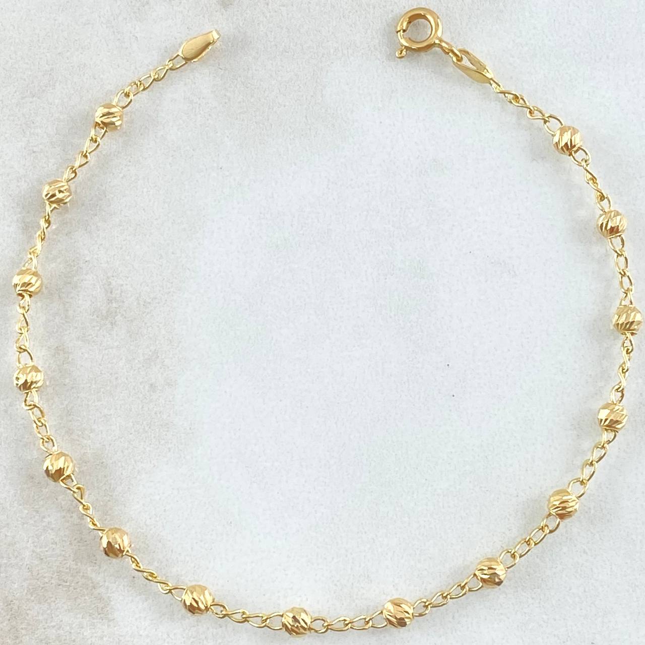 Tobillera Espiga Tipo Militar 3.4gr / 24cm / Oro 18K