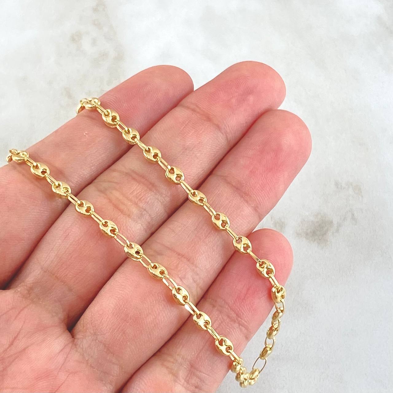 Cadena GC 8.3gr / 50cm / 3.2mm Lisa Oro Amarillo 18K