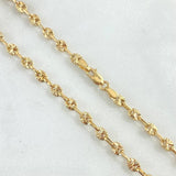 Cadena GC 8.15gr / 50cm / 3.2mm Diamantada Oro Amarillo 18K
