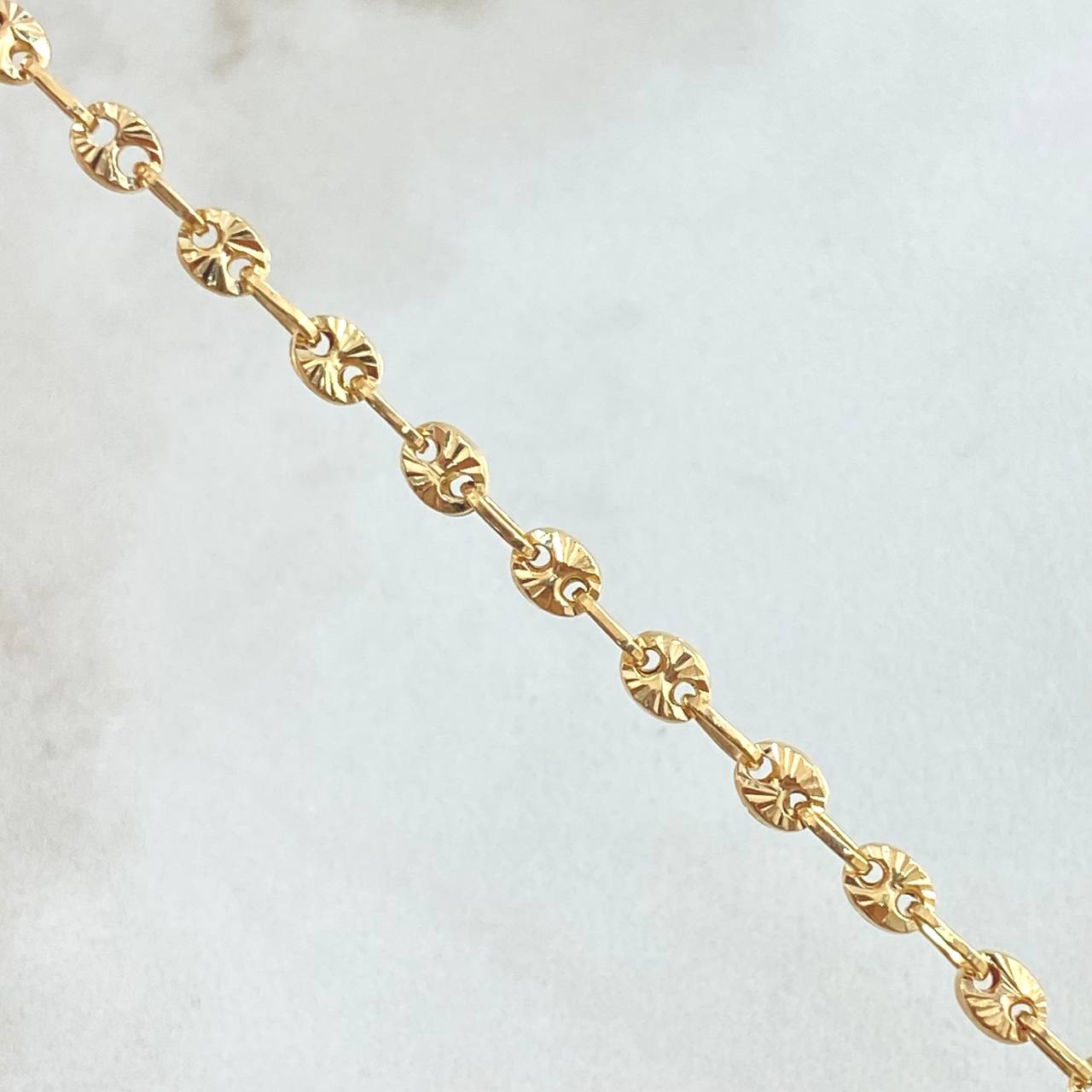 Cadena GC 7.7gr / 50cm / 3.2mm Diamantada Oro Amarillo 18K