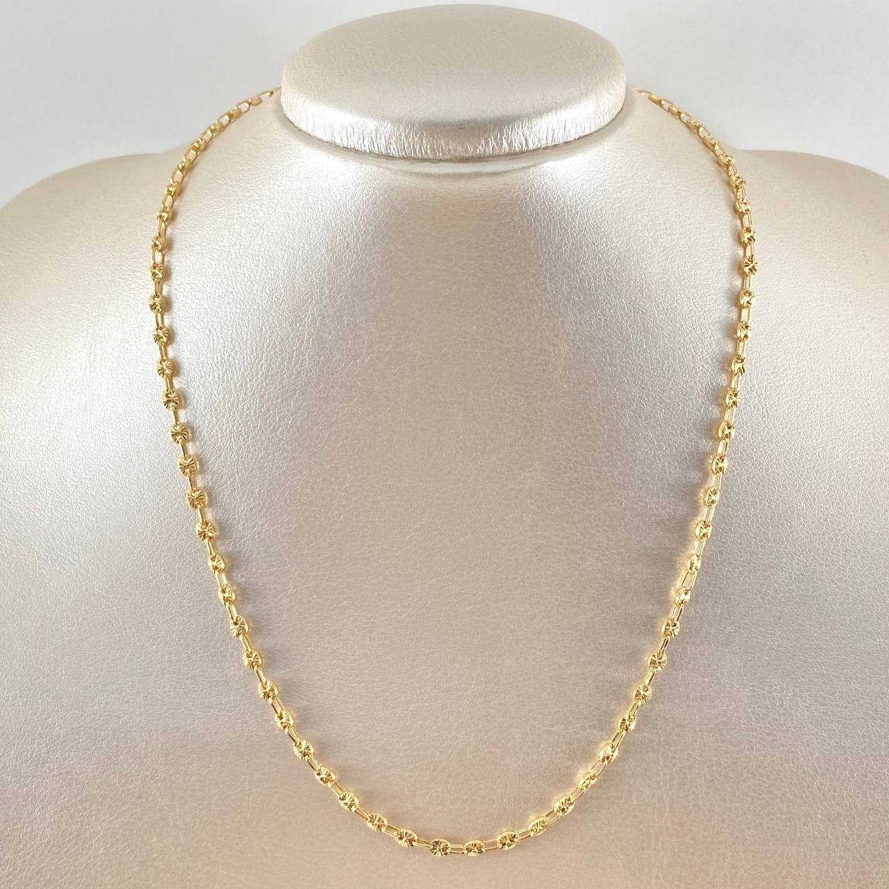 Cadena GC 7.7gr / 50cm / 3.2mm Diamantada Oro Amarillo 18K