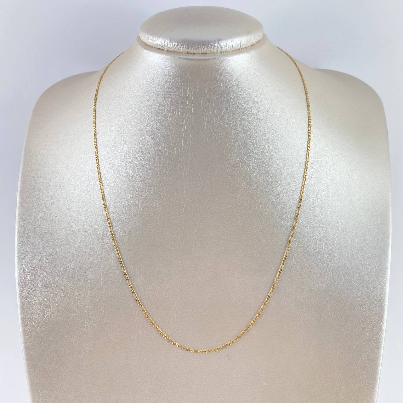 Cadena Figaro 1.25gr / 45cm / 1.6mm Oro Amarillo +1 18K