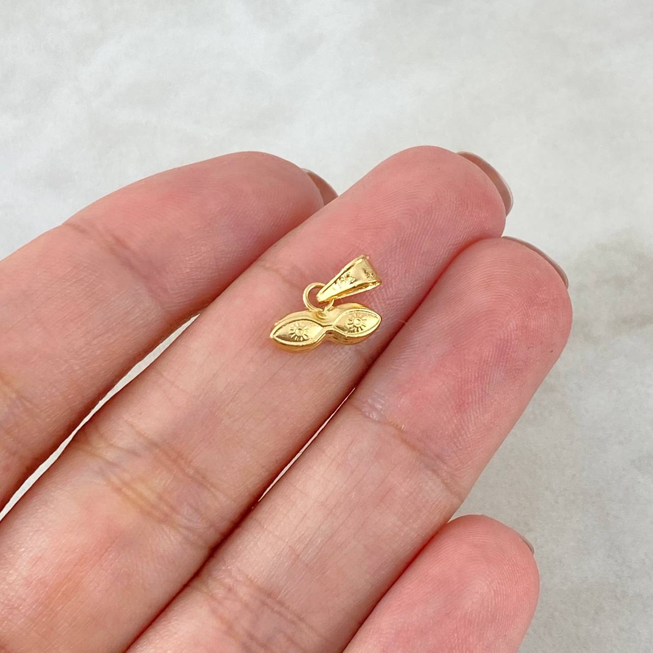 Dije Ojos de Santa Lucía 0.3gr / 1cm / Oro Amarillo