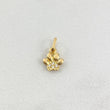 Dije Huella 0.4gr / 1.1cm / Circones Blancos Oro Amarillo ©