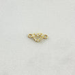 Herraje Silueta Corazón 0.25gr / 1cm / Circones Blancos Oro Amarillo