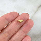 Herraje Corazón 0.2gr / 1.3cm / 6mm Troquelado Oro Amarillo 18K ©