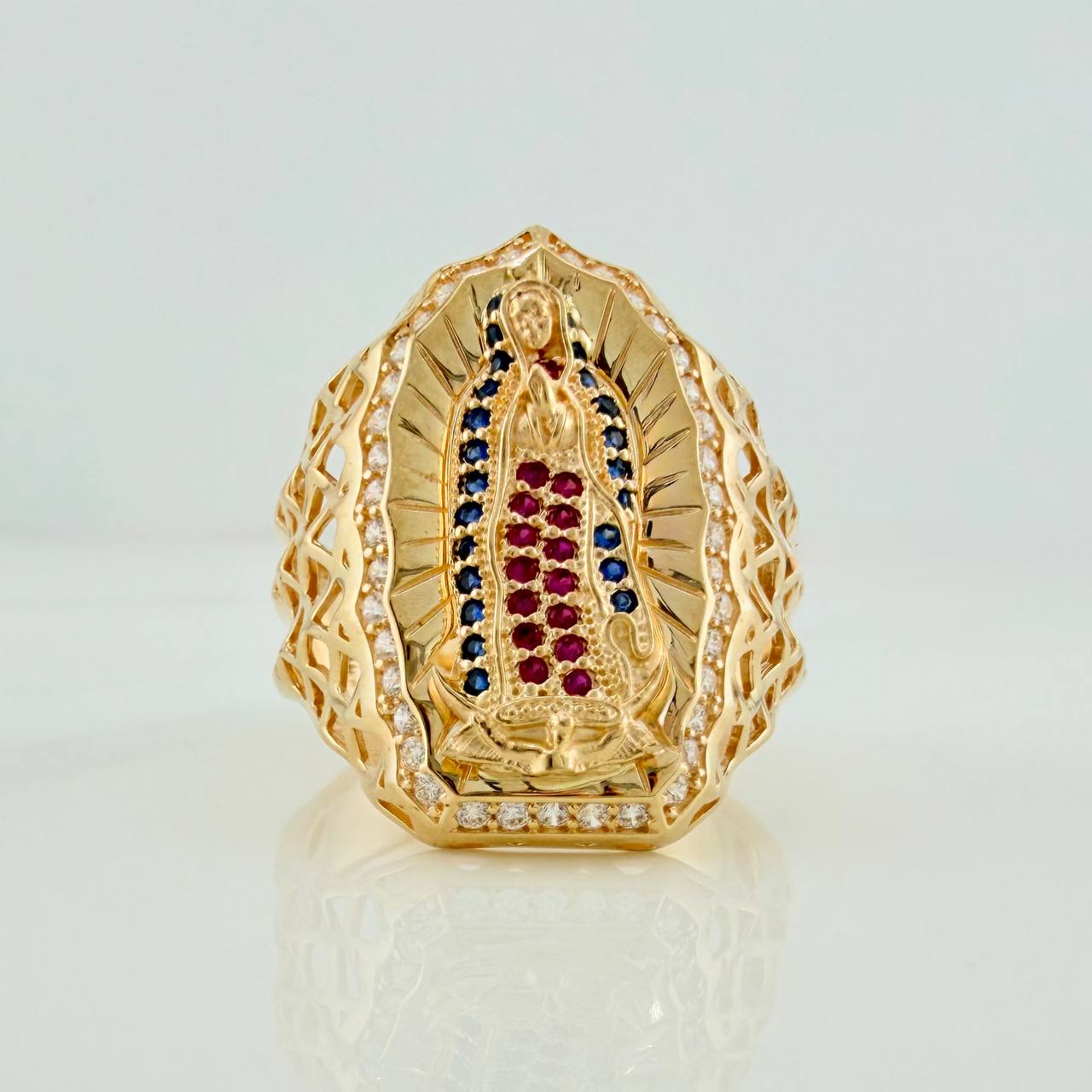 Anillo Virgen de Guadalupe 8.65gr / T11 / Oro Amarillo 18K %