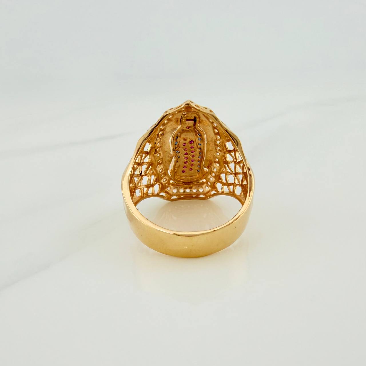 Anillo Virgen de Guadalupe 8.65gr / T11 / Oro Amarillo 18K %