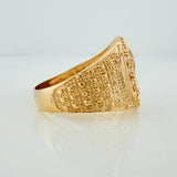 Anillo Corona 6.3gr / T9 1/2 / Dos Oros Amarillo Blanco 18K %