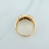 Anillo Sello Cruz 9.35gr / T10 1/2 / Dos Oros Amarillo Blanco 18K %
