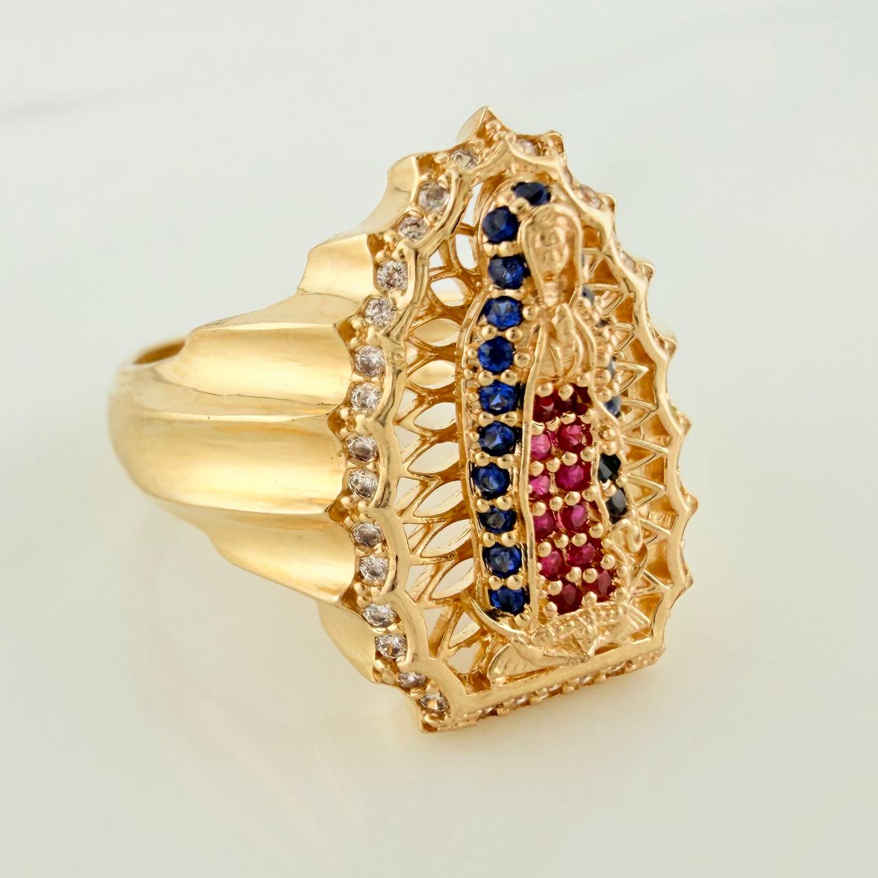 Anillo Virgen de Guadalupe 6.6gr / T7 1/2 / Oro Amarillo 18K %