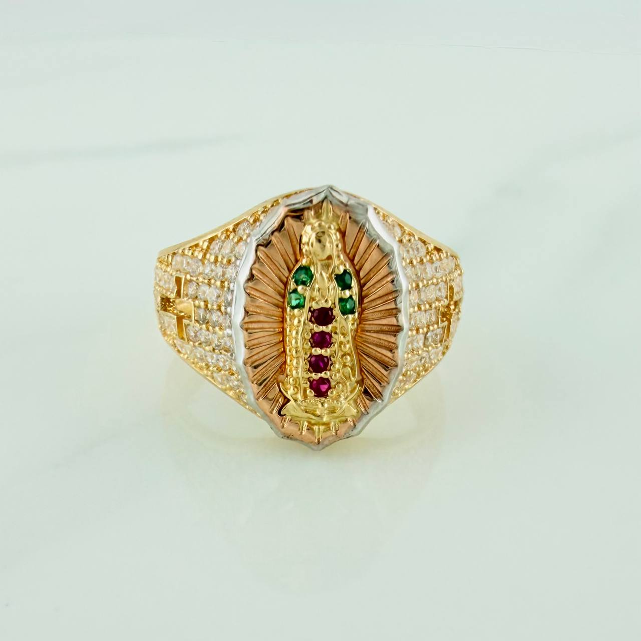 Anillo Virgen de Guadalupe 4.6gr / T6 / Tres Oros 18K %