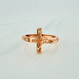 Anillo Cruz Cristo 6.3gr / T10 1/4 / Oro Rosa 18K %