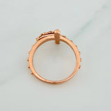 Anillo Cruz Cristo 6.3gr / T10 1/4 / Oro Rosa 18K %